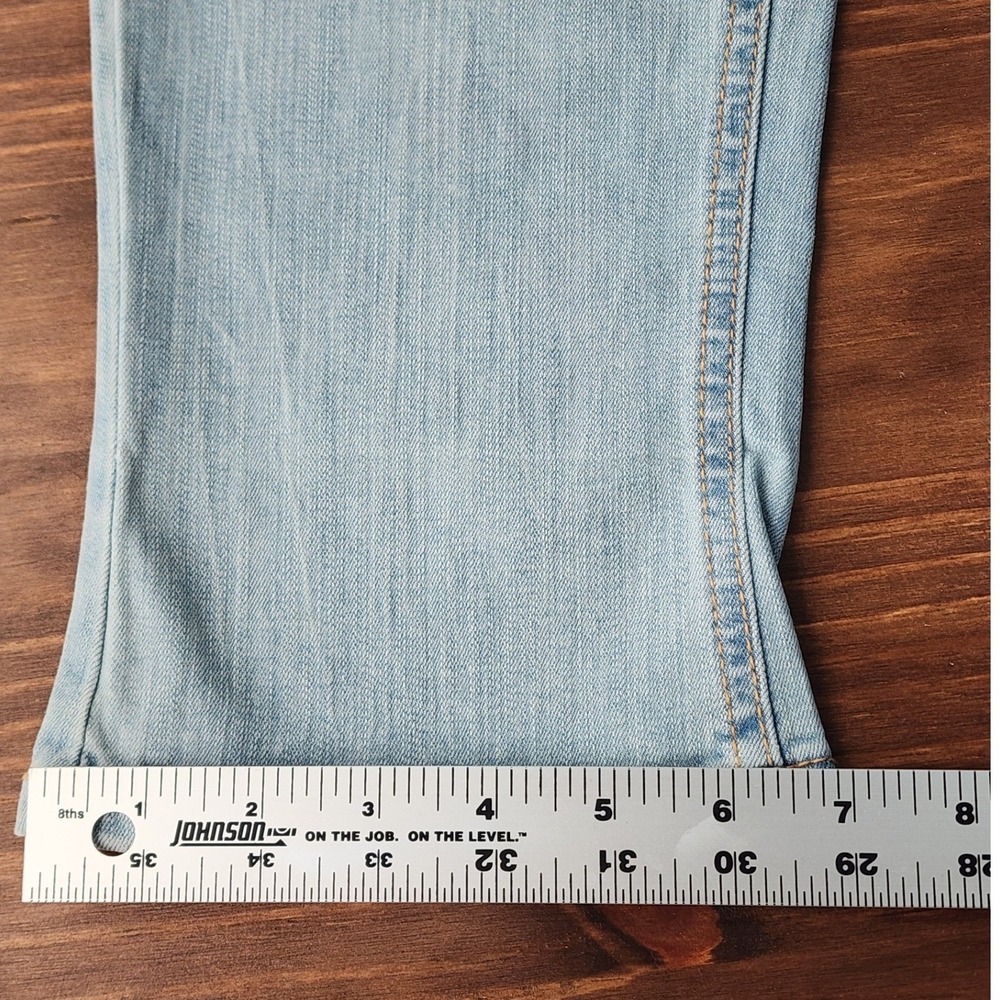 Cato Est 1946 Boho Patchwork Skinny Ankle Jeans Floral Distressed 16W Light Blue - Picture 8 of 9